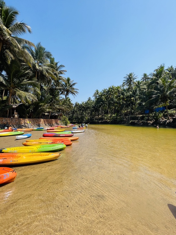 Kayaks on the lagoon