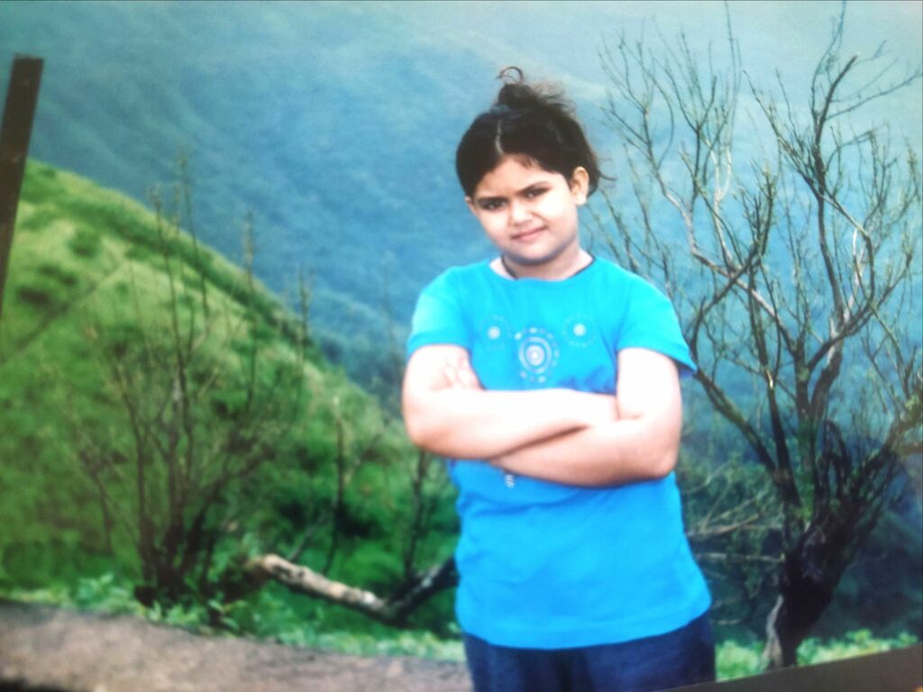 An old picture of me after a hike