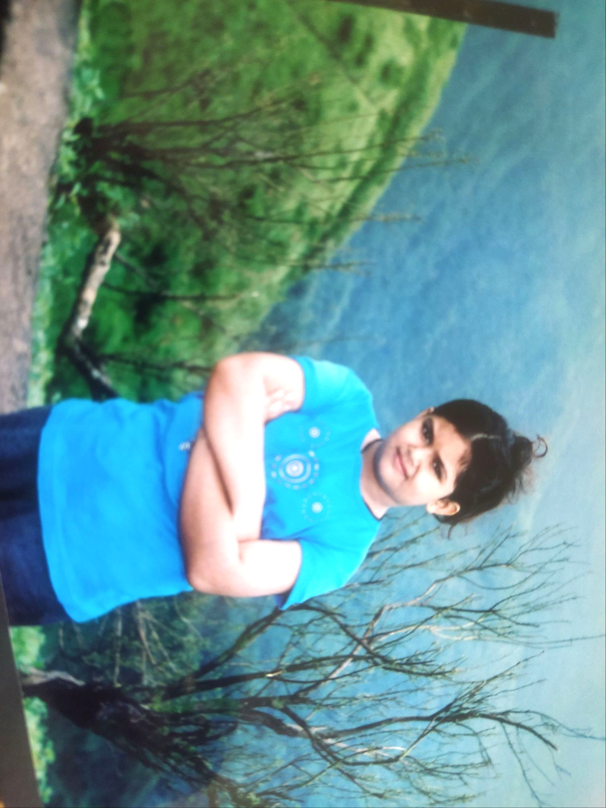 An old picture of me after a hike
