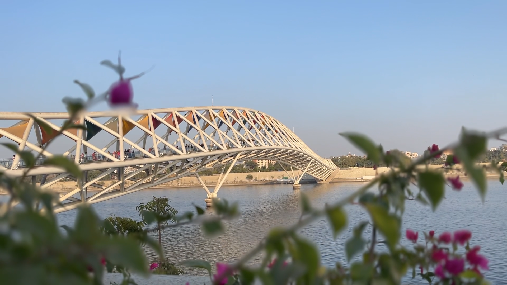 Atal bridge across the Sabarmati river