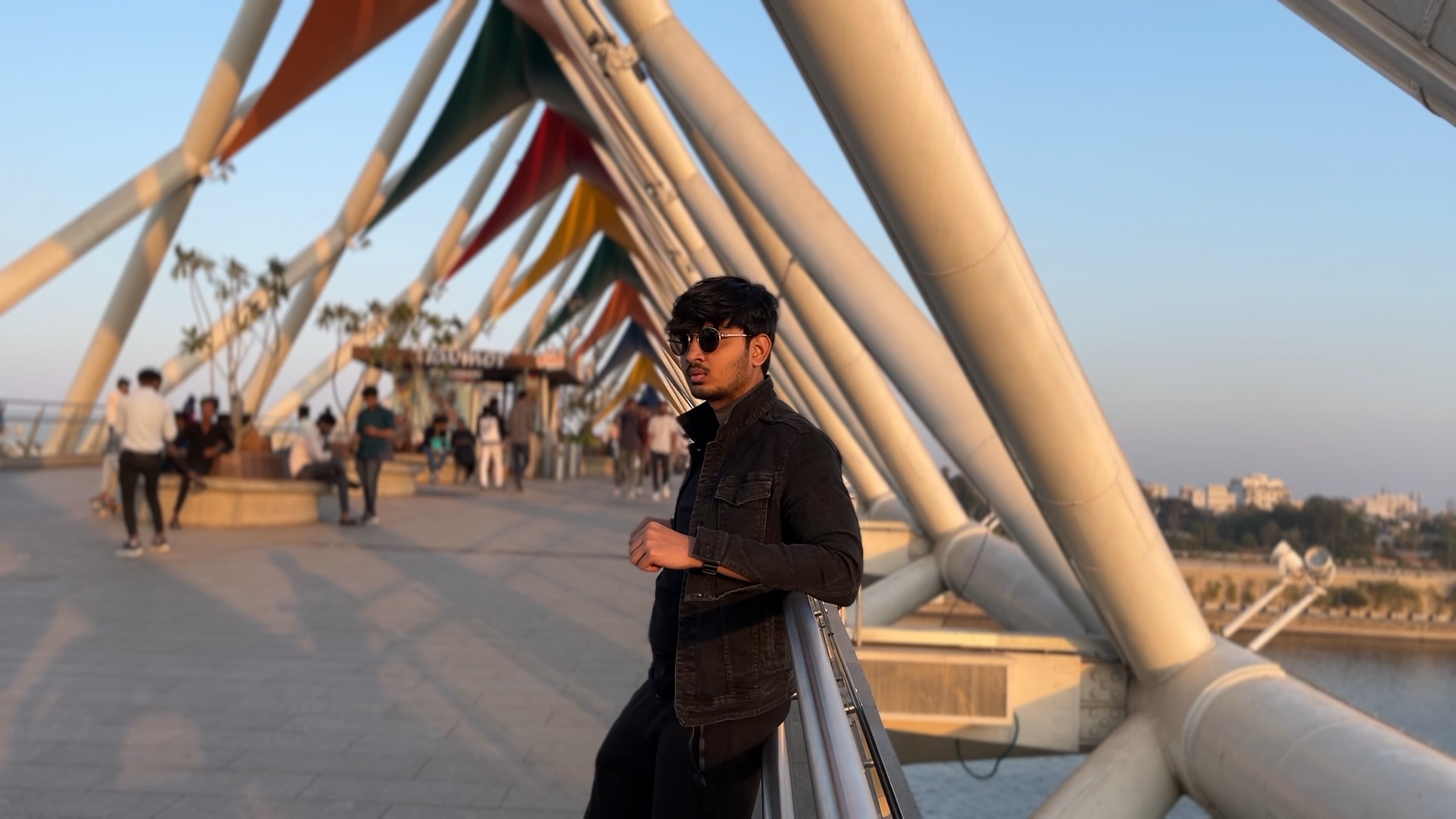 You can watch over the bridge and enjoy the sunset there.
