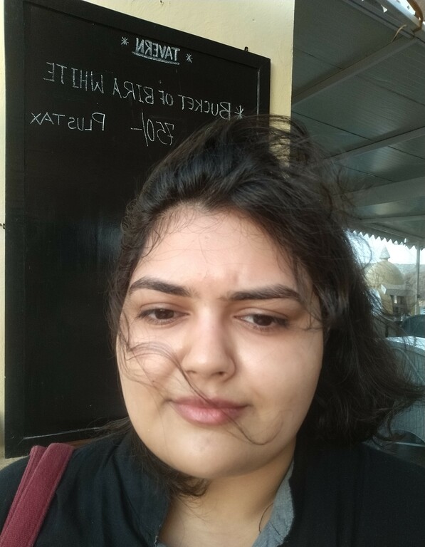 Me posing with the menu