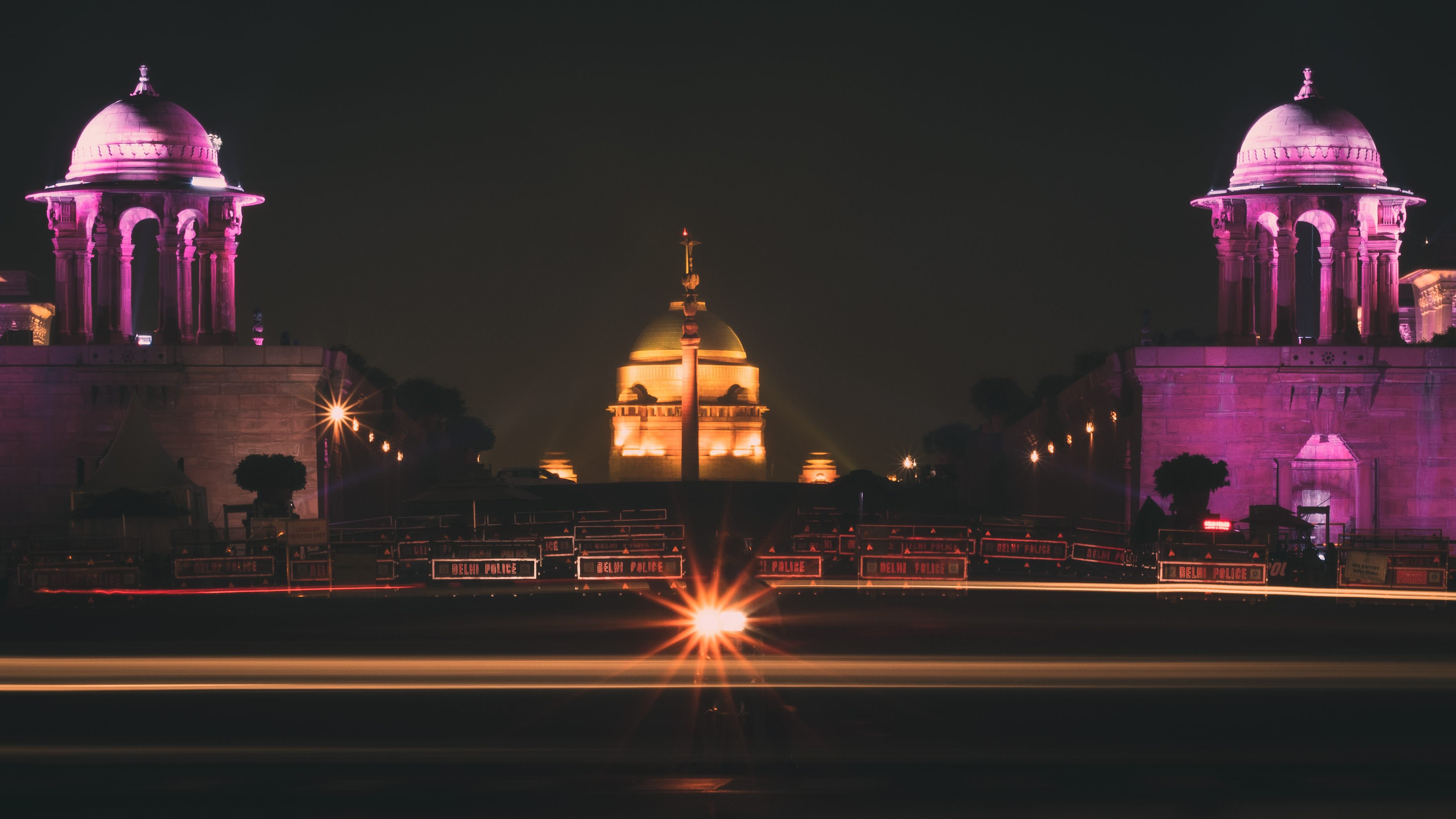 Rashtrapati Bhawan at night