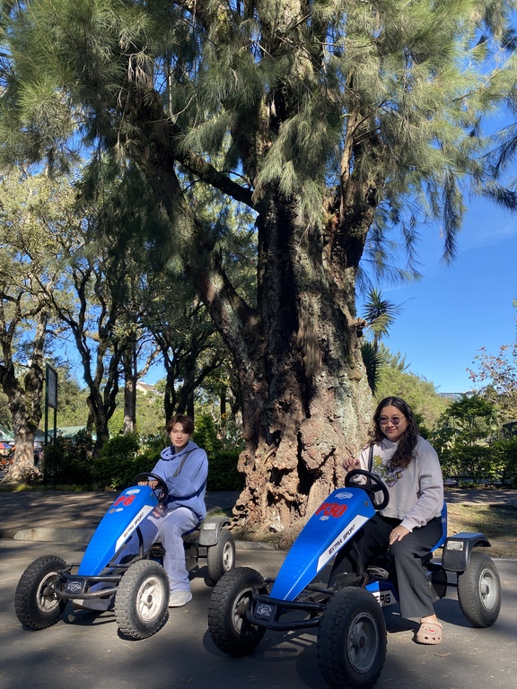 Me and my friend while riding a Gokart