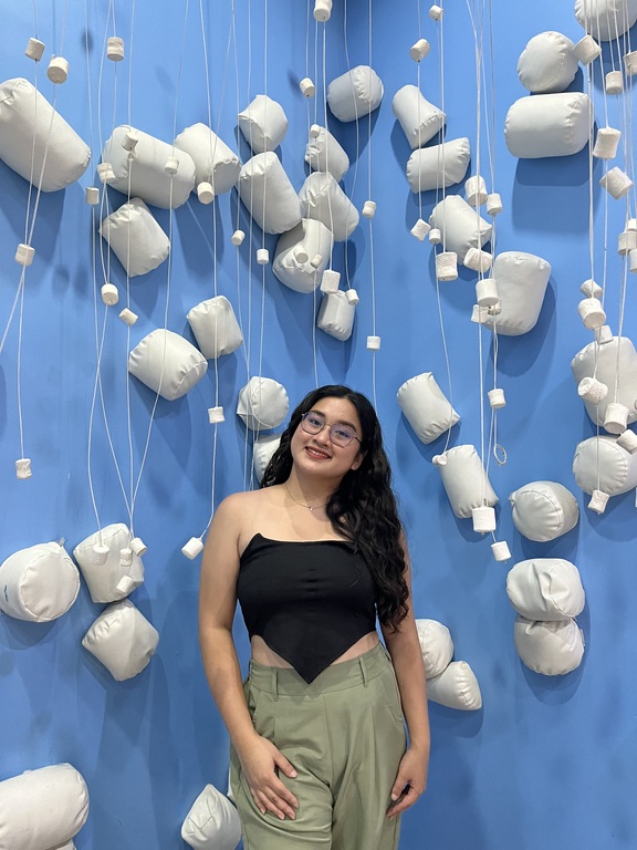 A photo of me with the marshmallows