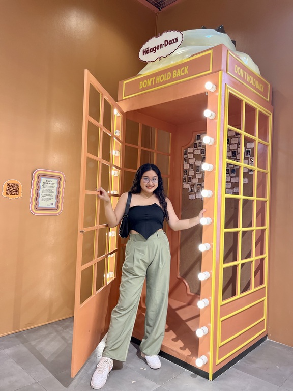 A photo of me outside the telephone booth