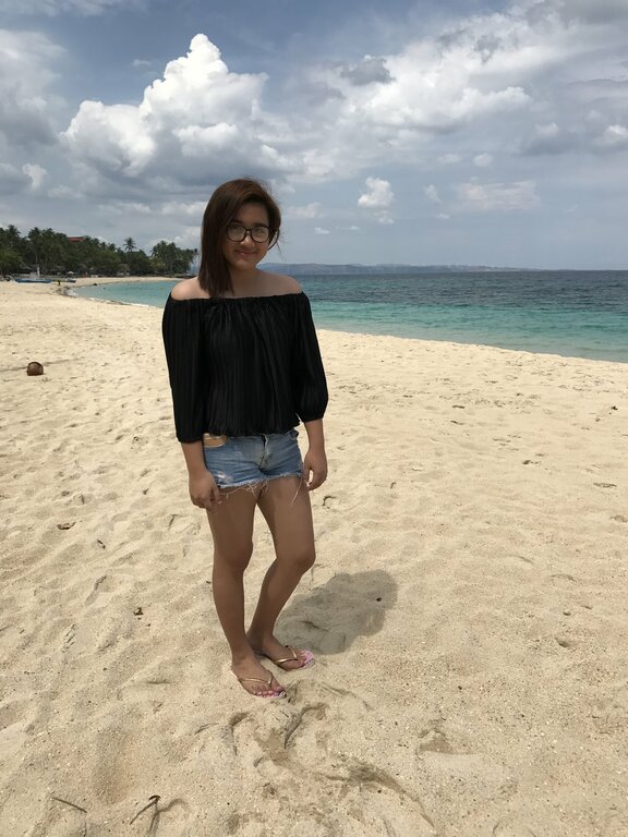 A rare photo of me in the beachside 