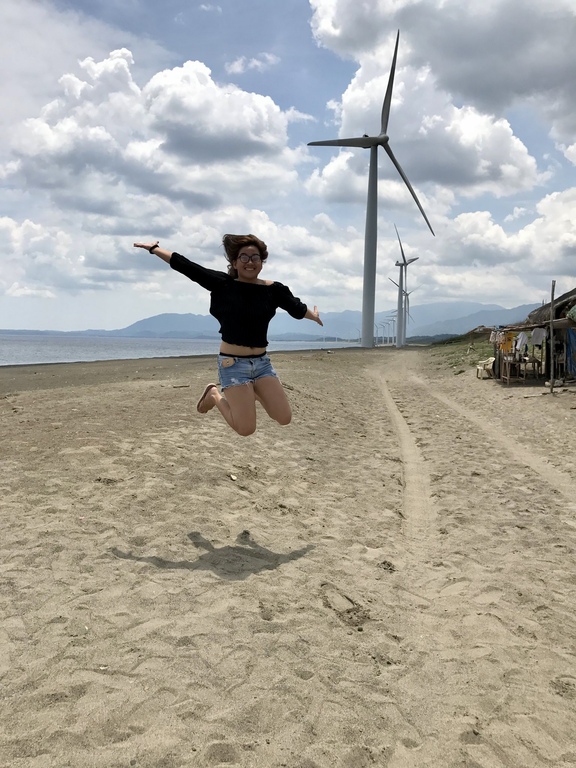 A jump shot with the windmills