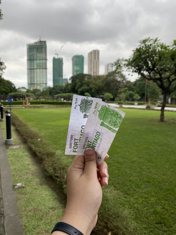 A photo of our tickets upon entering the place