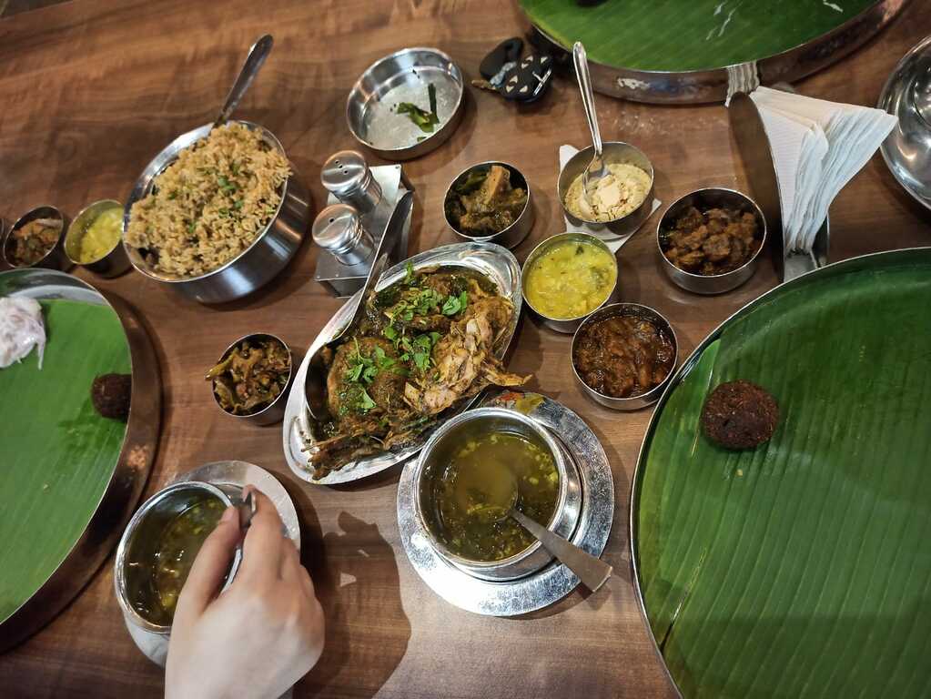 The non-vegetarian lunch combo at Manjal