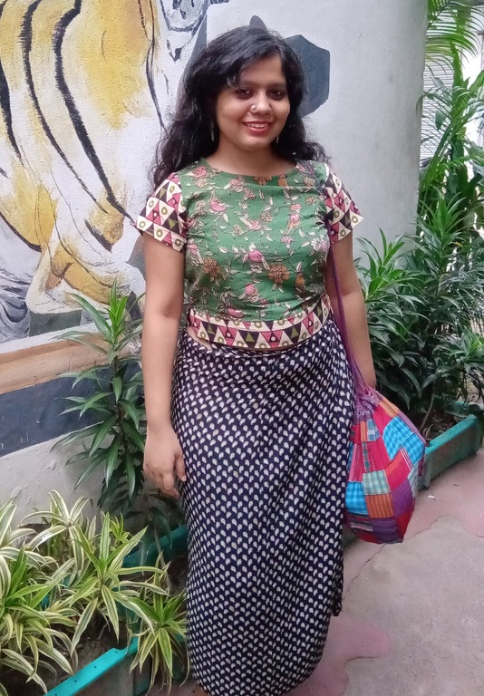 Me, in one of my favorite buys from Sundari Silks
