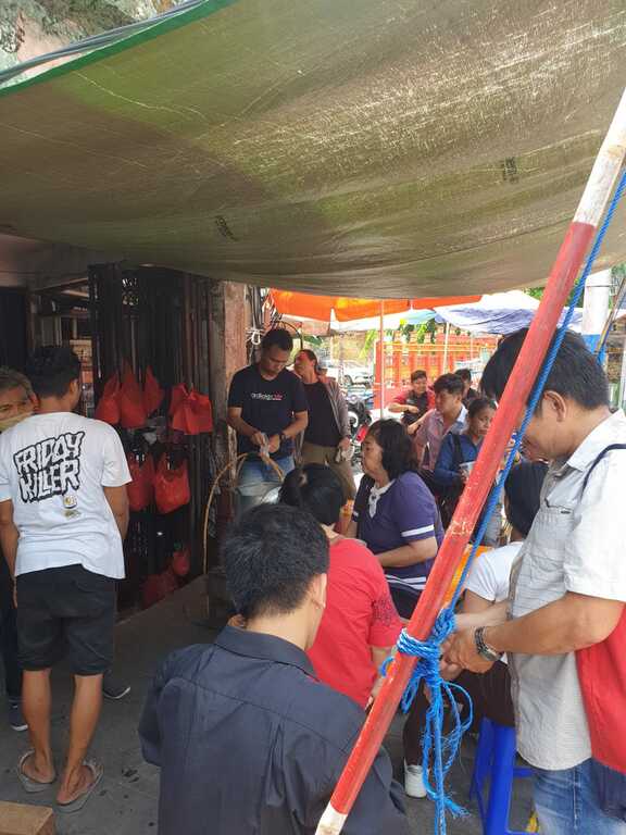 Jakarta street food with people
