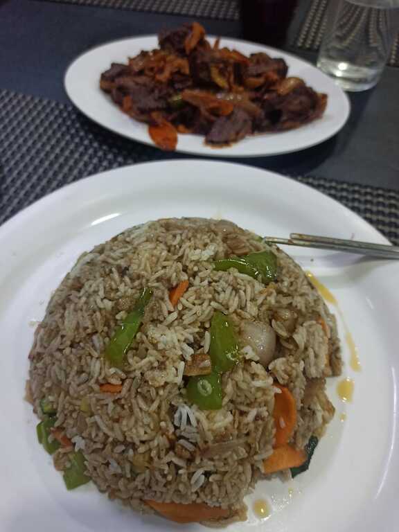 Crunchy mixed pork-veg fried rice at North East Kitchen