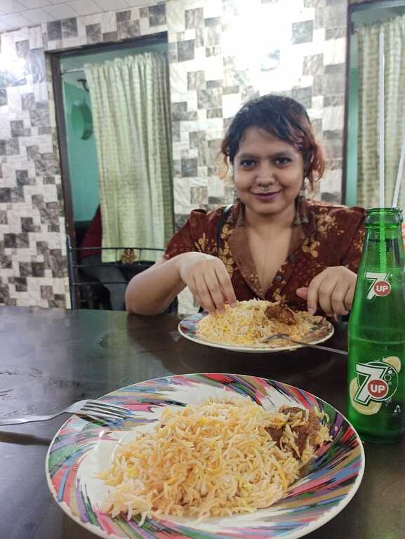 Beef biryani at UP & Bihar Restaurant
