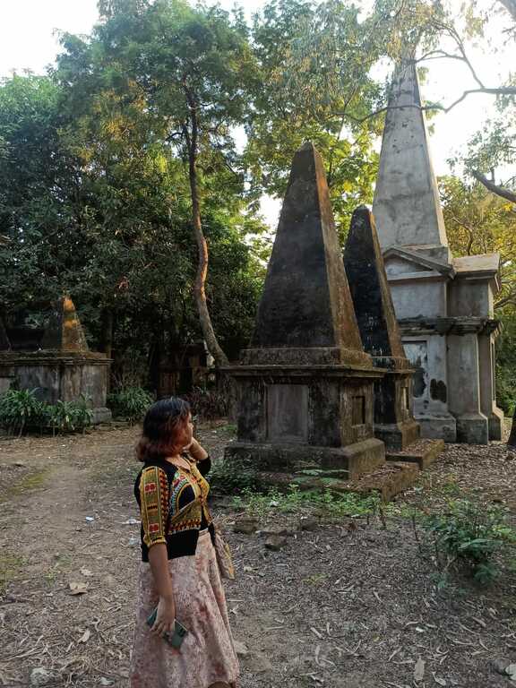 The obelisks at the cemetery