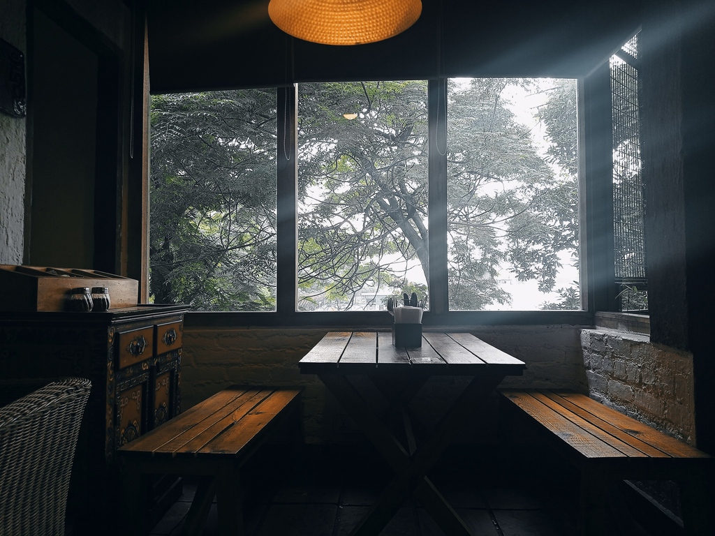 Chic interiors of AMA Cafe