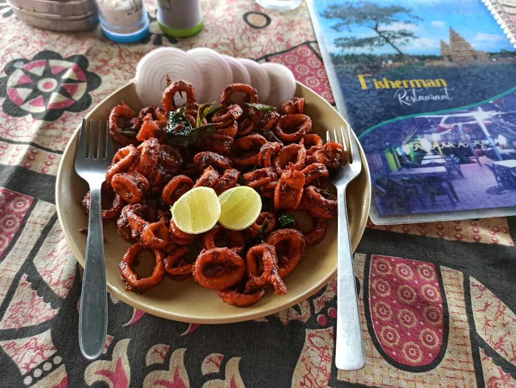 Roasted squid