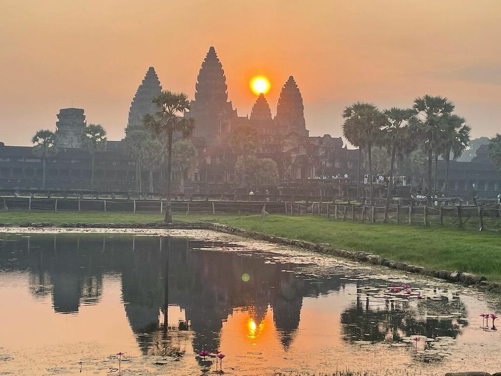 Angkor Wat during sunrise