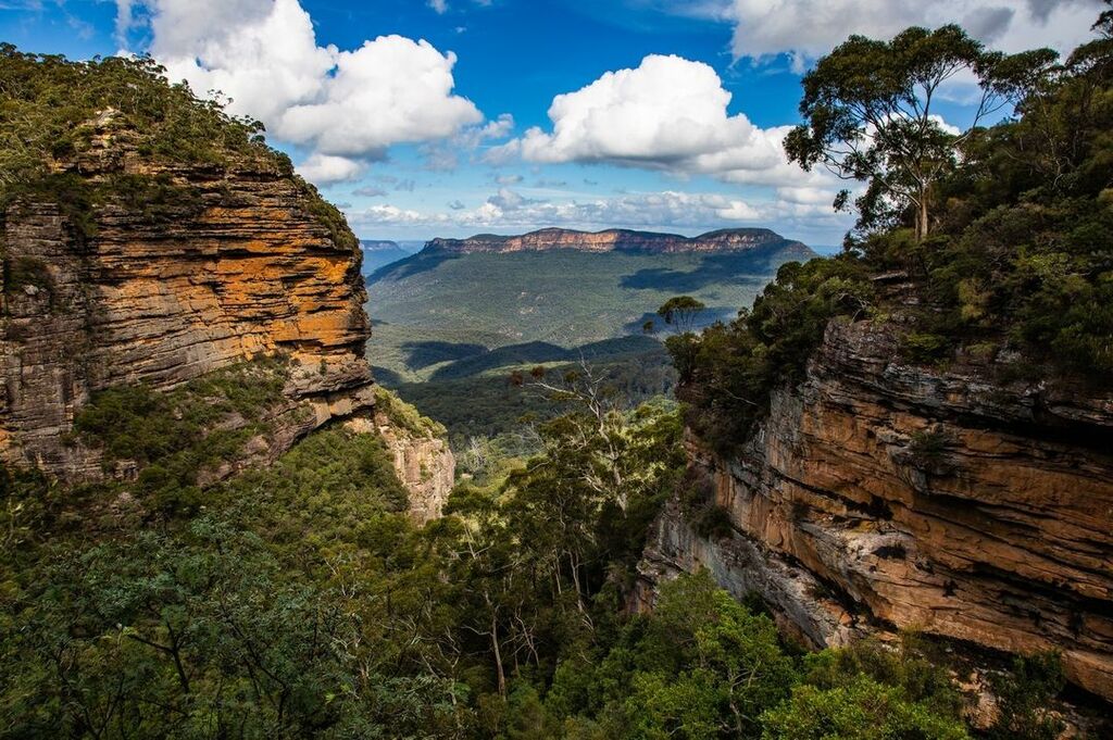 The canyons in the Blue Mountains