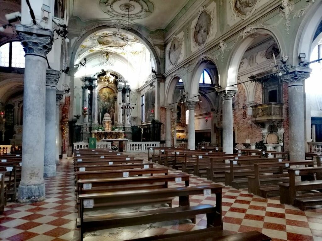 Interior of a church on the island