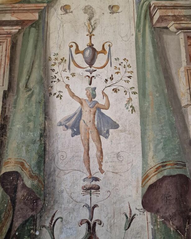 Check out the lovely frescoes