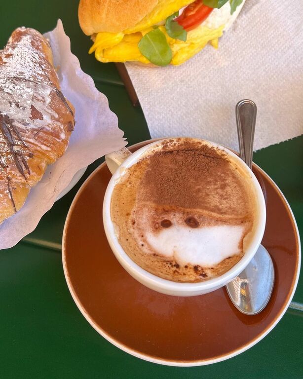 Coffee and pastry at Caffe Fondi
