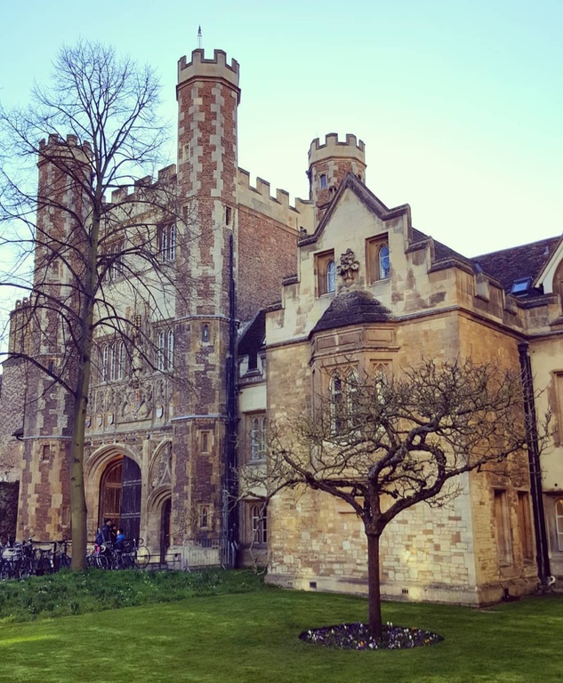 Trinity college with Newton's Apple tree