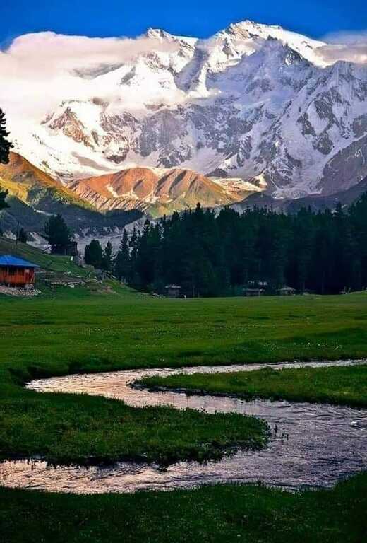 View of Nanga Parbat from Fairy Meadows