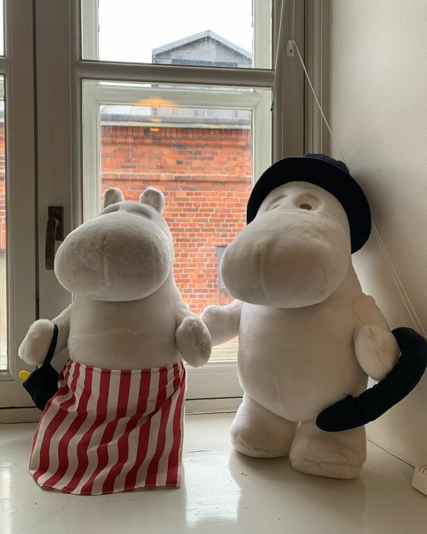 Moomin characters at Suomenlinna Public Library