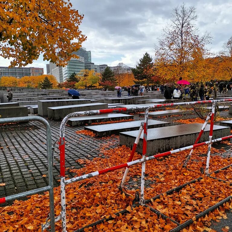 Memorial to the Murdered Jews of Europe in Autumn