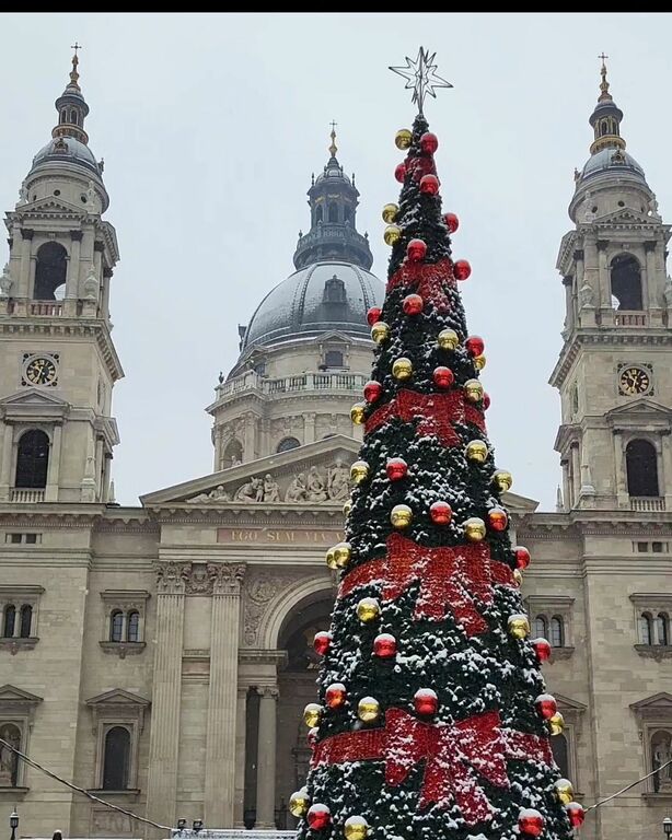 St. Stephen's Basilica during Christmas