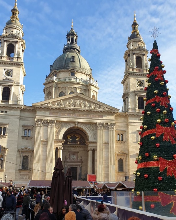 Christmas market in front of St. Stephen’s Basilica