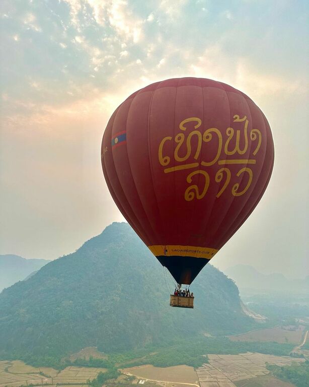 View from the clouds in Van Vieng