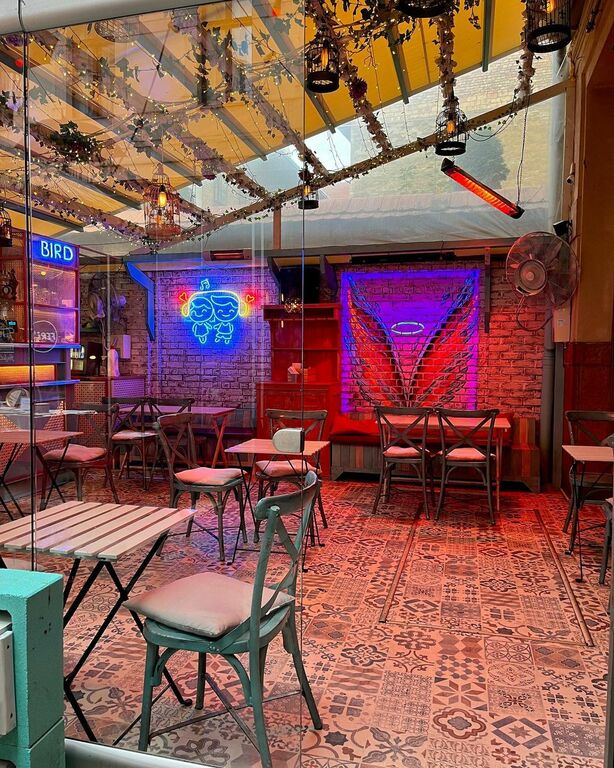 A ruin bar in Budapest