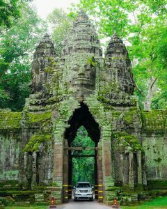 The north gate of Angkor Thom