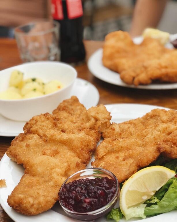 Schnitzel at Restaurant Bier & Bierli
