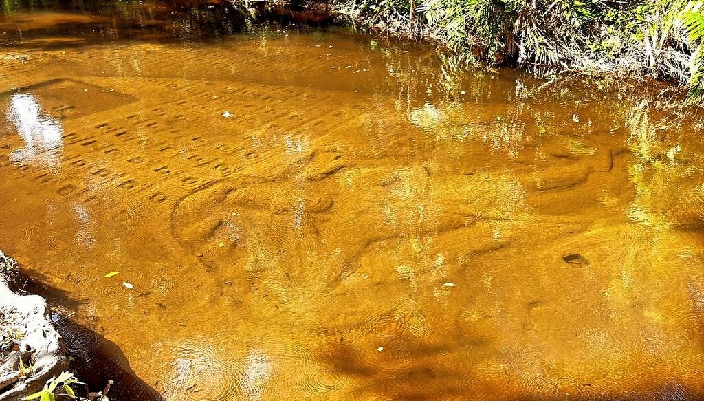 Underwater carvings at Phnom Kulen