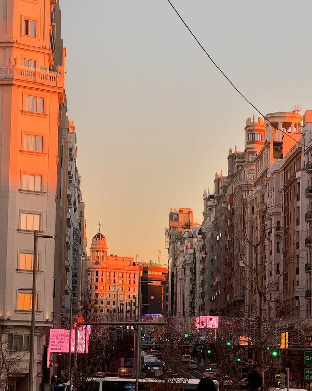 Madrid during sunset