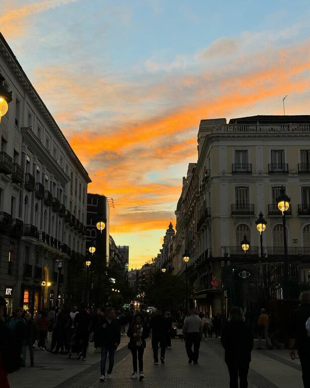Madrid during sunset