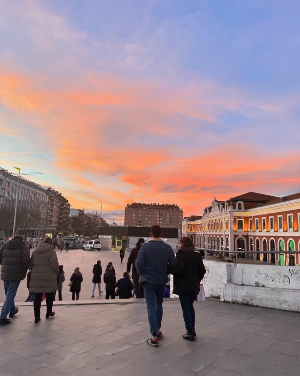 Madrid during sunset