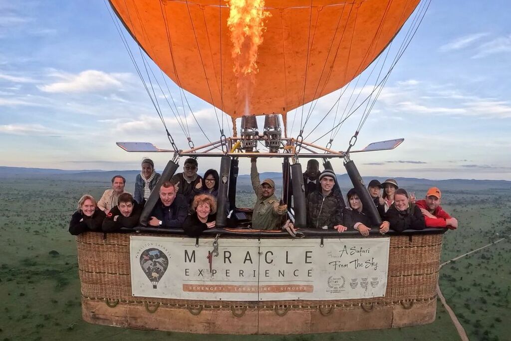 Balloon ride over Serengeti Plains