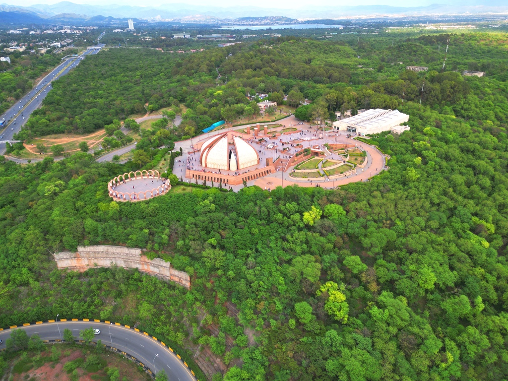 Pakistan Monument in an areal view by Kamal