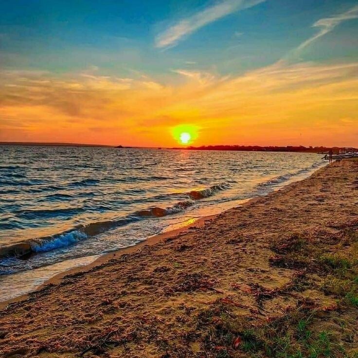 Golden beach sun set