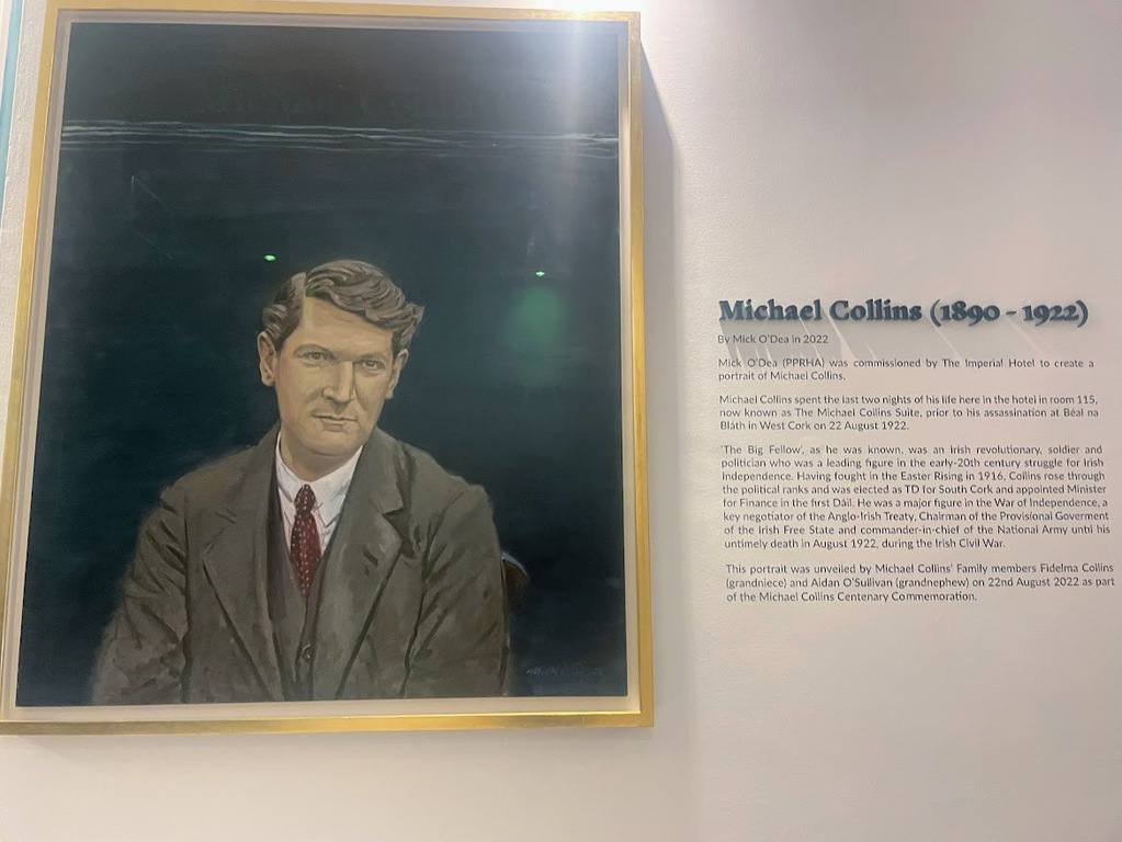 Commemorative portrait of Michael Collins