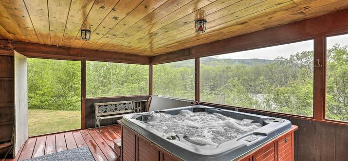 nh cabins with hot tubs