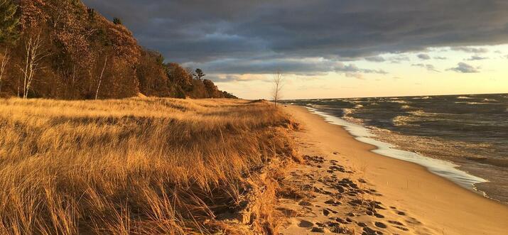 beachfront airbnb michigan