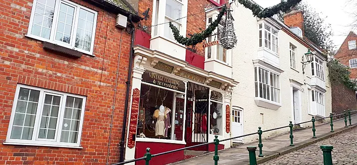 Speciality Shops And More On The Famous Steep Hill In Lincoln, England