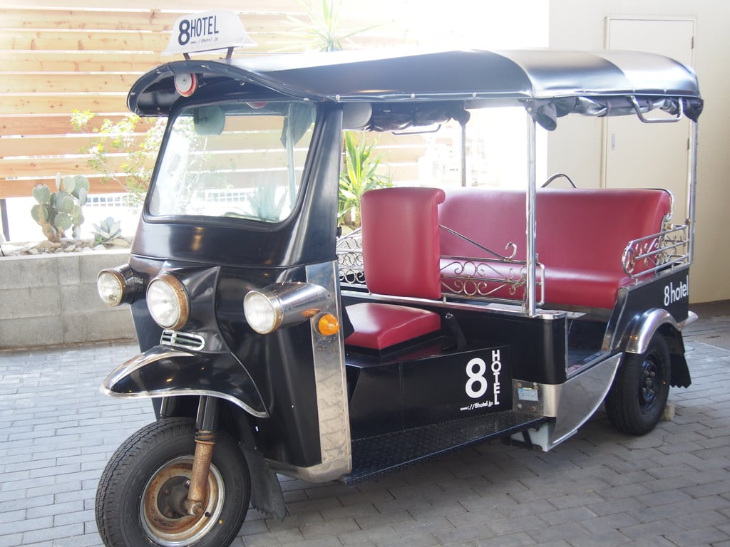 rental bicycles and mopeds available, with weekend tuk-tuk service!