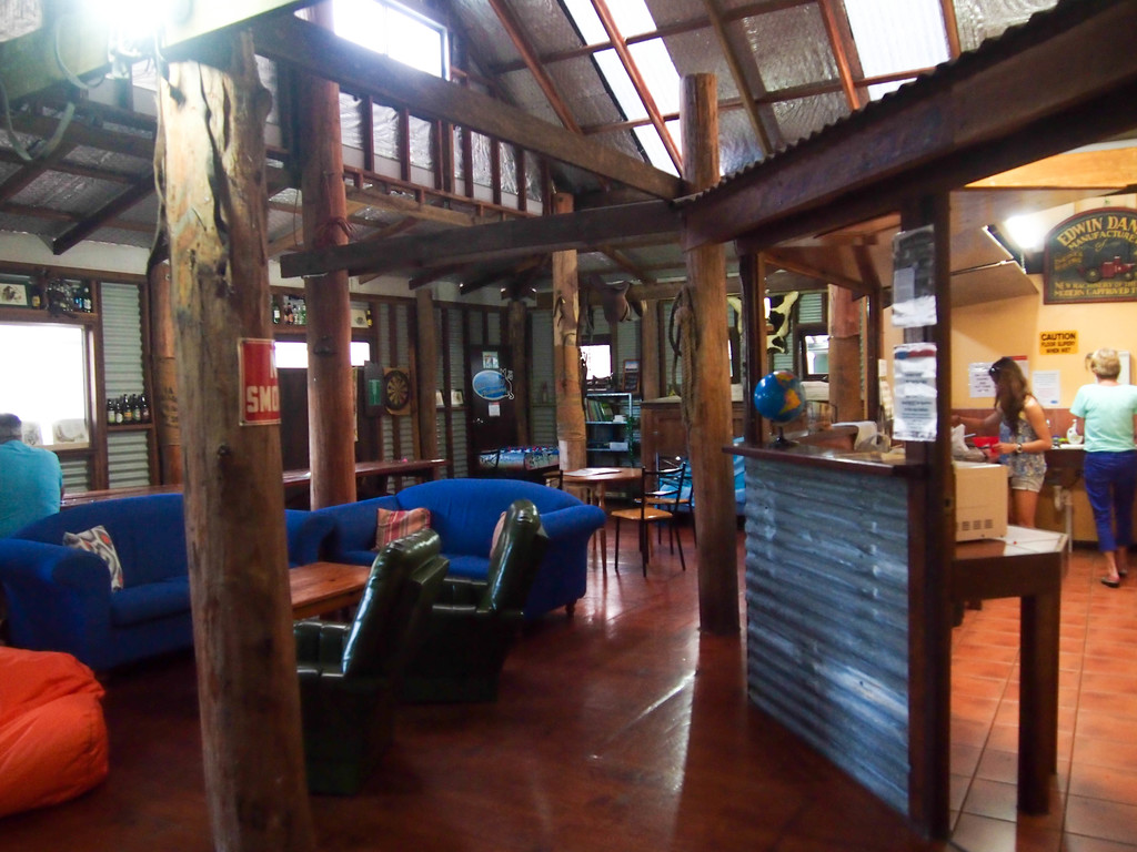 Lounge area and adjacent kitchen