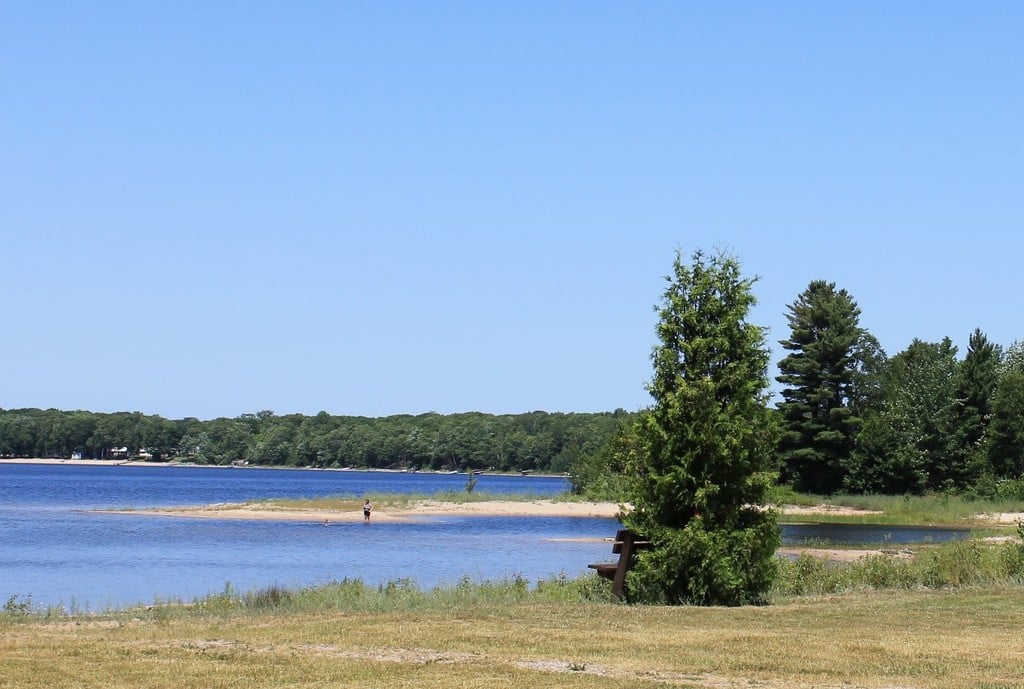 A view of the beach from the picnic grounds.